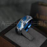 Ocean Wave Ring, Wave Ring, Beach Jewelry, Beach Wedding Ring, Blue Wedding Ring