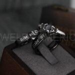 Ride or Die Rings, Ride or Die, Ride or Die Wedding Rings, Ride or Die Wedding Bands, Black Wedding Rings, Black Wedding Bands, Biker Rings