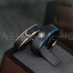 Sun and Moon Rings, Sun and Moon Wedding Rings, Sun and Moon Wedding Bands, Sun and Moon Jewelry, Couple Rings, Matching Couple Rings