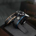 Sun and Moon Rings, Sun and Moon Wedding Rings, Sun and Moon Wedding Bands, Sun and Moon Jewelry, Couple Rings, Matching Couple Rings