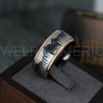 Forest Ring, Mountain Range Ring, Mountains Scene Ring, Wolf Ring, Bears Ring, Hunting Wedding Band