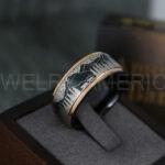 Forest Ring, Mountain Range Ring, Mountains Scene Ring, Wolf Ring, Bears Ring, Hunting Wedding Band - Image 2