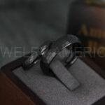 Hammered Rings, Black Wedding Rings, Black Wedding Bands, Couple Rings, Couple Wedding Bands, Couple Wedding Rings, Matching Couple Rings