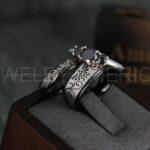 Zelda Rings, Couple Rings, Zelda Wedding Rings, Gamer Rings, Gamer Jewelry, Zelda Wedding Bands, Gamer Wedding Rings, Black Wedding Rings