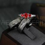 Damascus Steel Rings, Couple Rings, Damascus Steel Wedding Rings, Damascus Steel Wedding Bands, Black Wedding Rings, Black Damascus Steel Wedding Rings