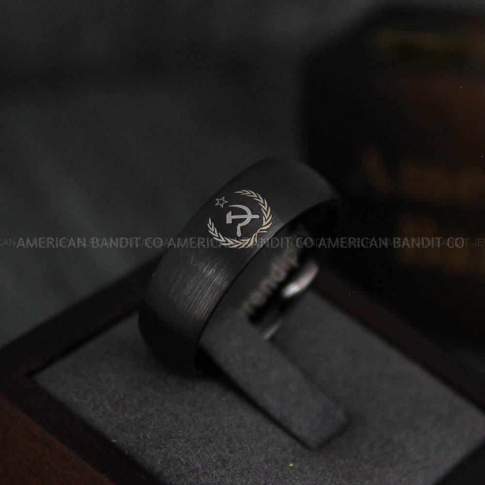 IMG_4773 CCCP Ring, CCCP Jewelry, Hammer and Sickle Ring, USSR Ring, USSR Jewelry, Communist Ring, Communist Jewelry - Image 1