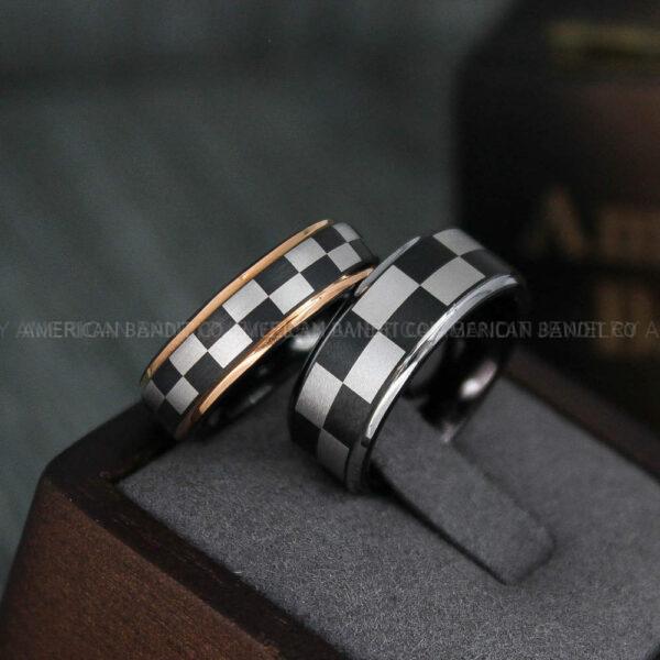 Checkered Flag Rings, Motor Sports Jewelry, Auto Racing Rings, Car ...
