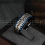 Zelda Ring, Zelda Wedding Ring, Gamer Ring, Gamer Jewelry, Zelda Wedding Band, Gamer Wedding Ring, Black Wedding Ring