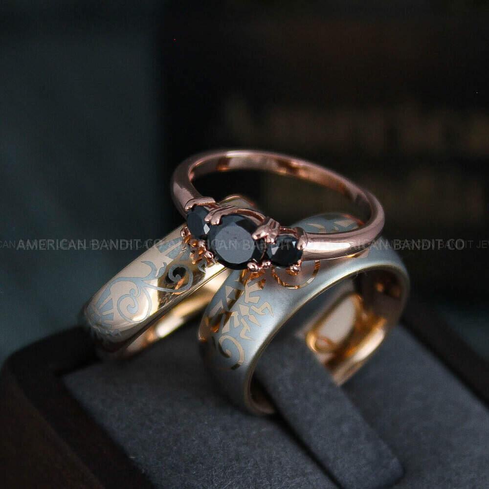 IMG_4822 Zelda Ring, Zelda Wedding Ring, Gamer Ring, Gamer Jewelry, Zelda Wedding Band, Gamer Wedding Ring, Rose Gold Wedding Ring - Image 1