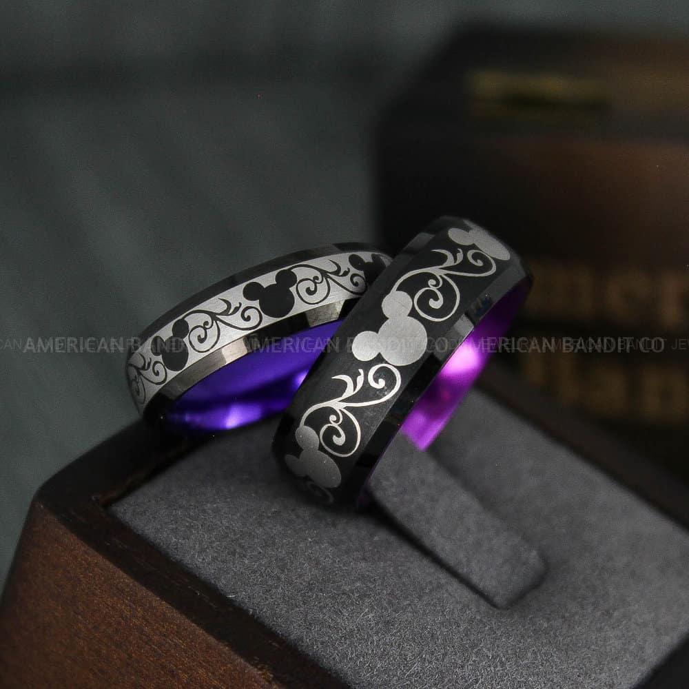 IMG_4825 Mickey Mouse Rings, Mickey Rings, Couple Wedding Bands, Couple Rings, Mickey Mouse Wedding Bands - Image 1