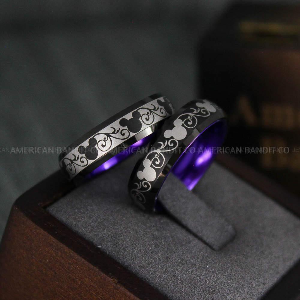 IMG_4848 Mickey Mouse Rings, Mickey Rings, Couple Wedding Bands, Couple Rings, Mickey Mouse Wedding Bands - Image 1