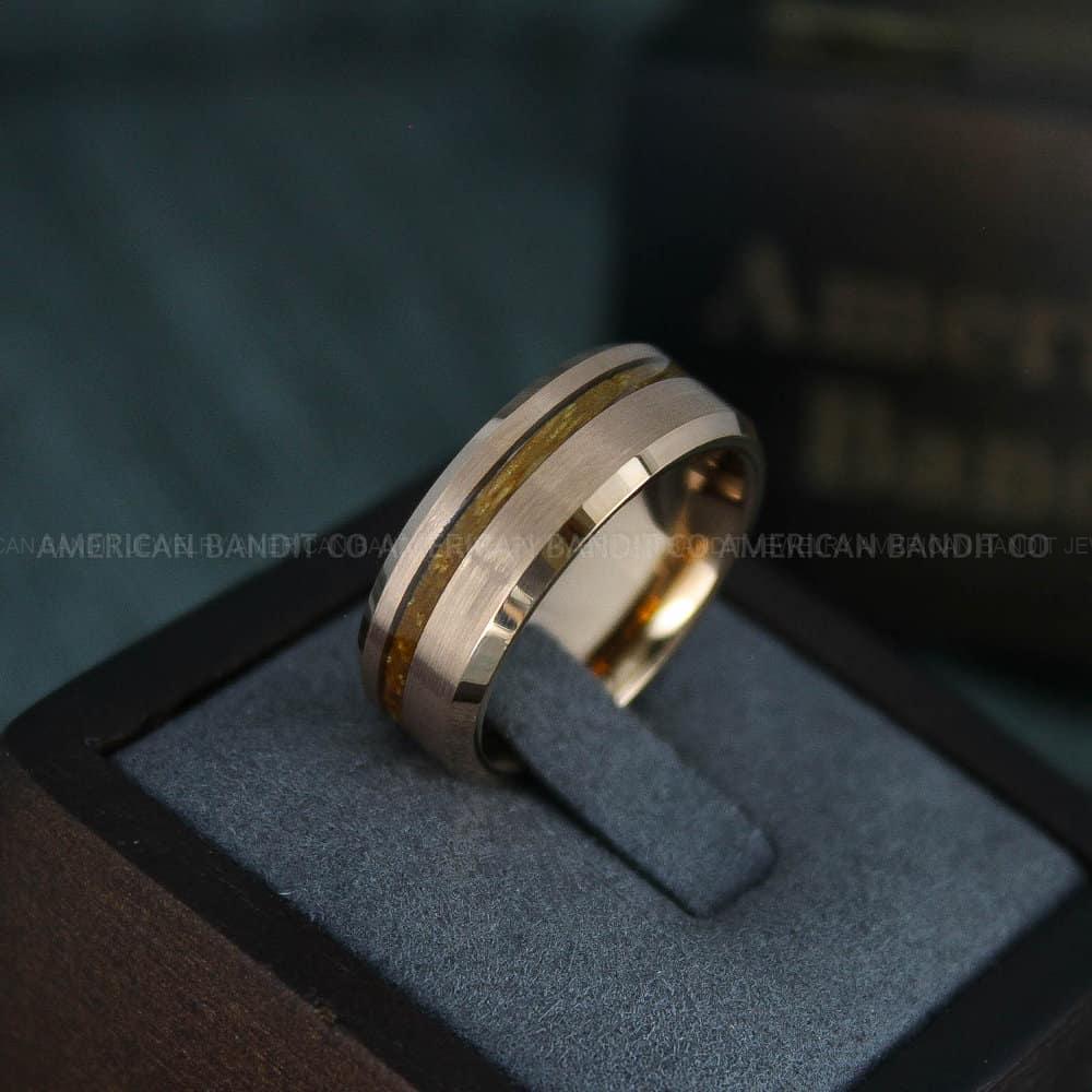 IMG_4852 Whiskey Barrel Wood Ring, Wood Ring, Whiskey Barrel Wood Wedding Ring - Image 1