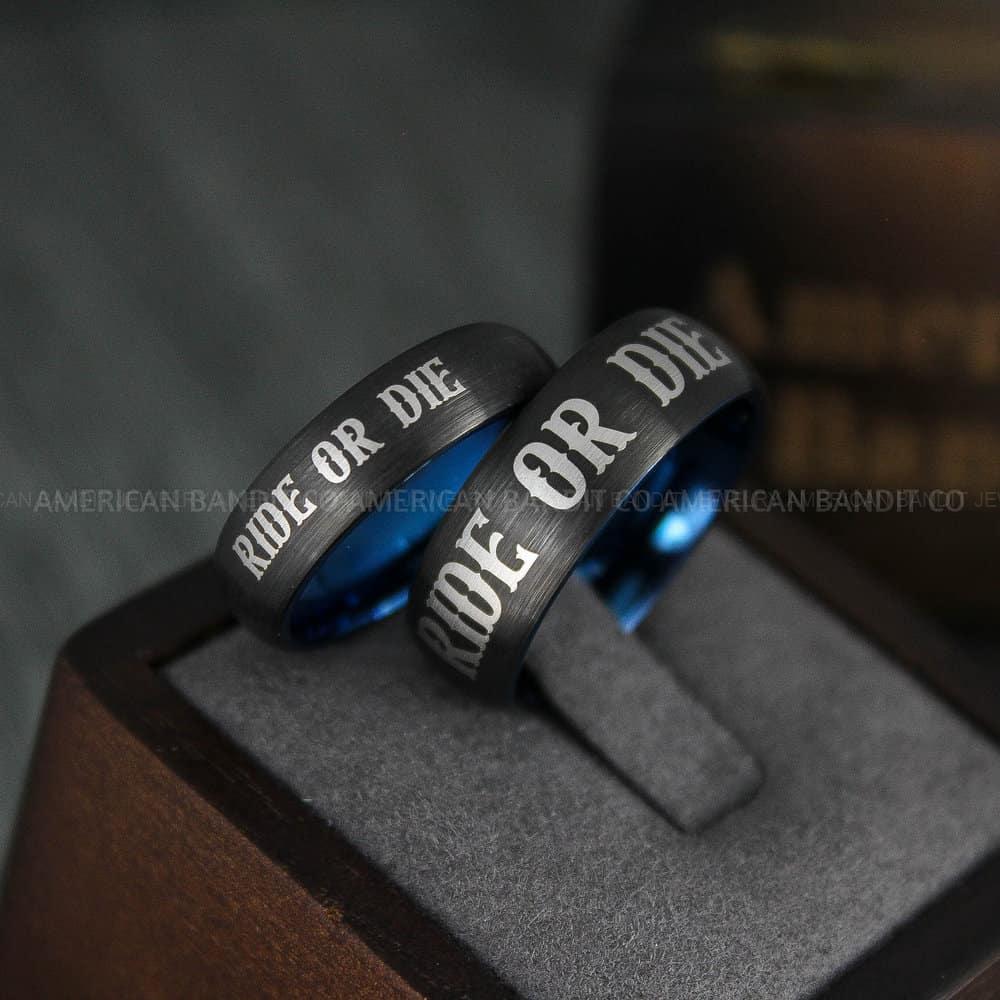 IMG_4866 Ride or Die Rings, Ride or Die, Ride or Die Wedding Rings, Ride or Die Wedding Bands - Image 1
