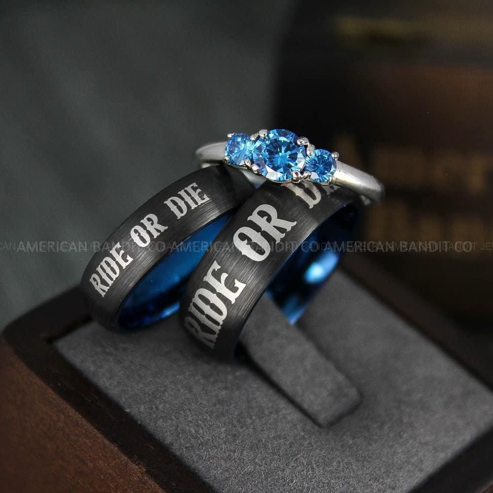 IMG_4867 Ride or Die Rings, Ride or Die, Ride or Die Wedding Rings, Ride or Die Wedding Bands - Image 1