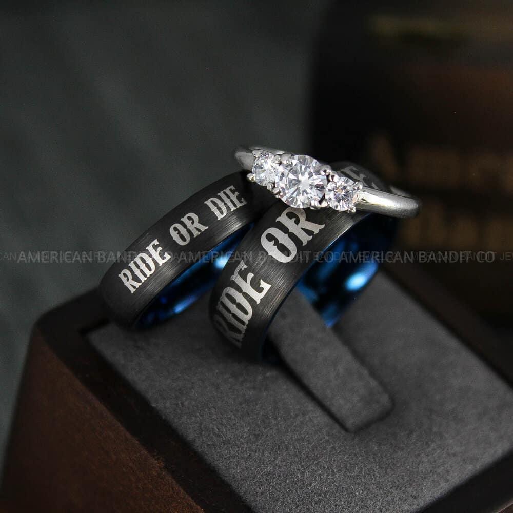 IMG_4870 Ride or Die Rings, Ride or Die, Ride or Die Wedding Rings, Ride or Die Wedding Bands - Image 1
