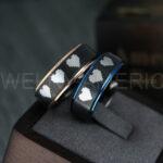 8 Bit Hearts Ring, Gamer Rings, Couple Rings, Gamer Couple Wedding Bands, Gamer Wedding Rings