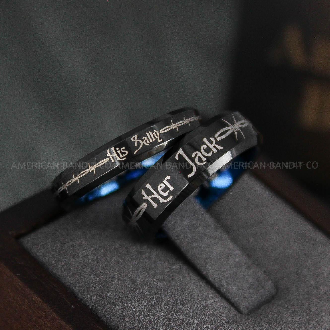 IMG_4901 Jack and Sally Rings, Jack and Sally Wedding Bands, Couple Rings, Jack and Sally Wedding Rings - Image 1