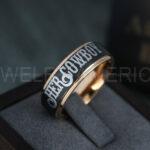 Her Cowboy His Cowgirl Rings, Couple Cowboys Rings, Cowboys Rings, Cowboys Wedding Bands, Cowboys Jewelry - Image 3