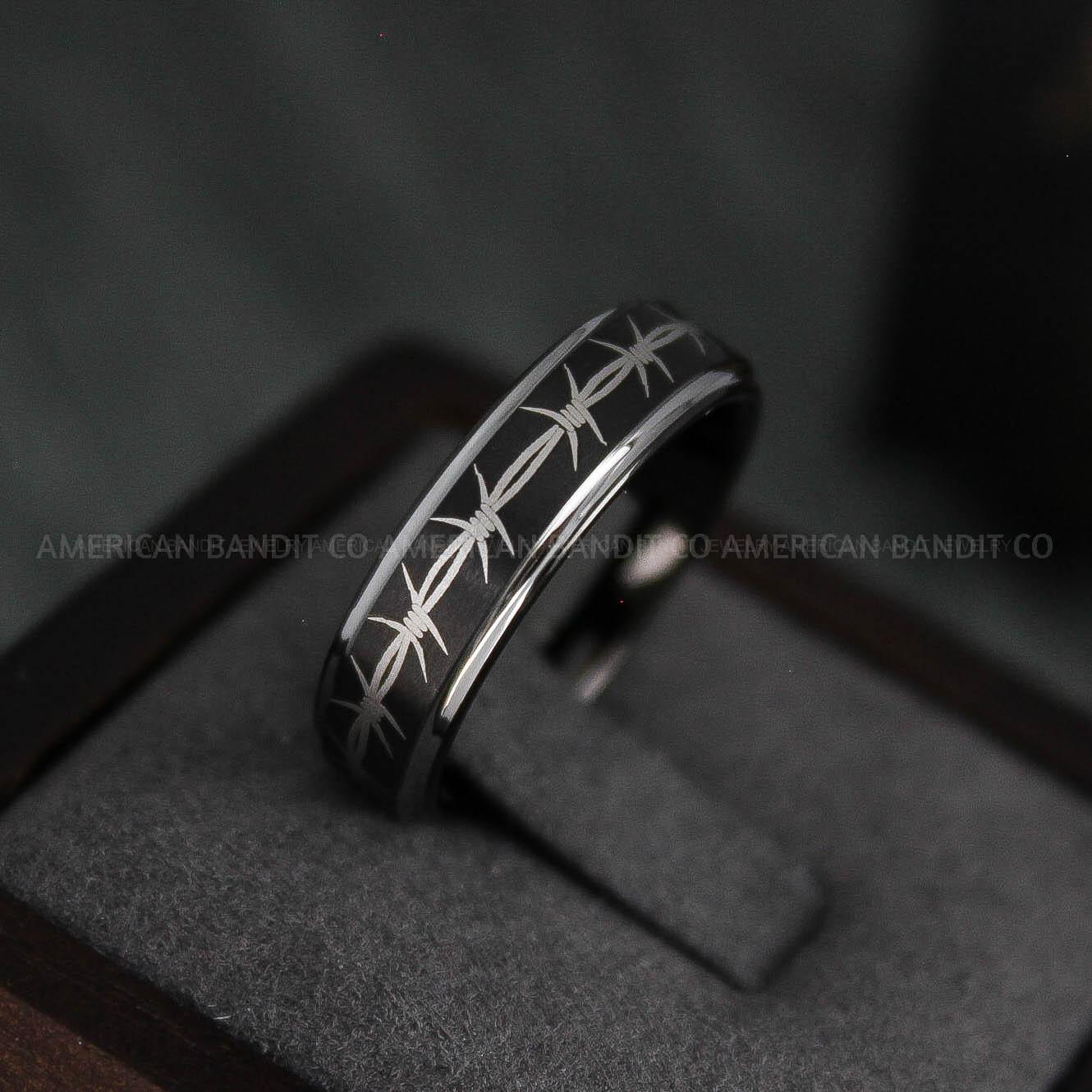 IMG_4910 Barbed Wire Ring, Barbed Wire Wedding Band, Barb Wire Ring, Barbed Wire Jewelry, Barb Wire Wedding Ring - Image 1