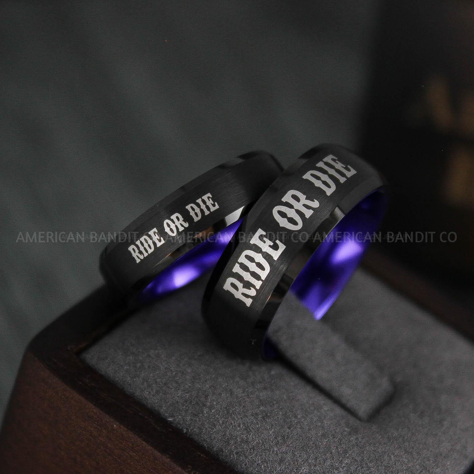 IMG_4933 Ride or Die Rings, Ride or Die, Ride or Die Wedding Rings, Ride or Die Wedding Bands - Image 1