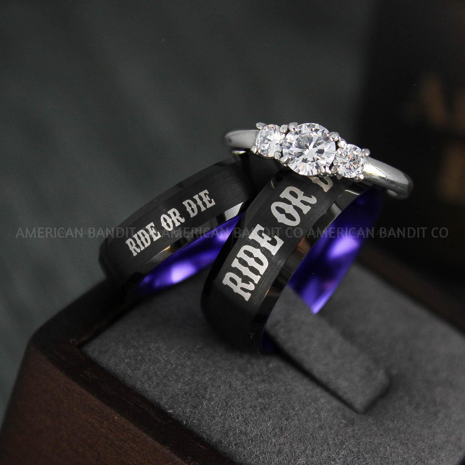 IMG_4935 Ride or Die Rings, Ride or Die, Ride or Die Wedding Rings, Ride or Die Wedding Bands - Image 1