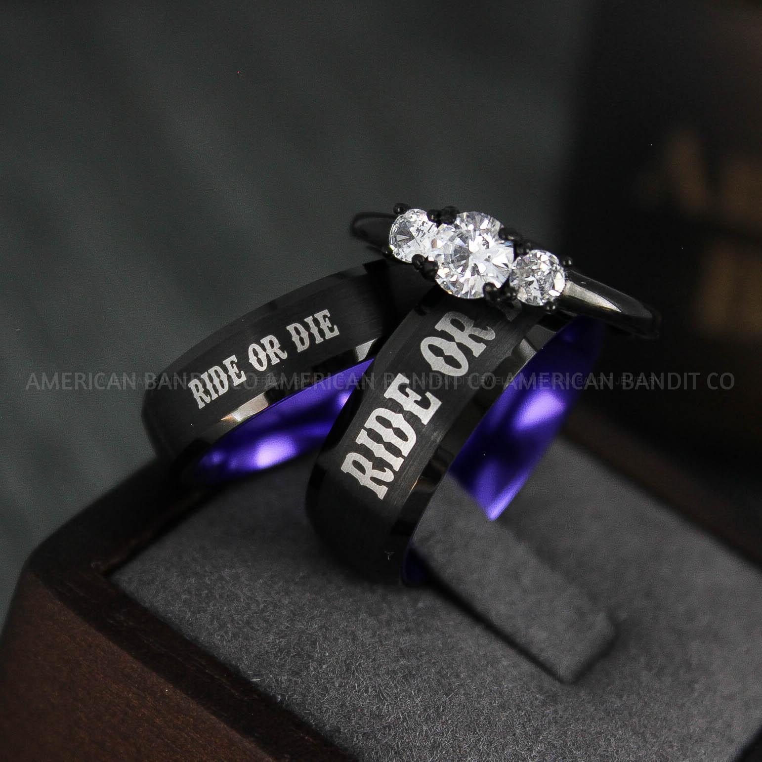 IMG_4937 Ride or Die Rings, Ride or Die, Ride or Die Wedding Rings, Ride or Die Wedding Bands - Image 1