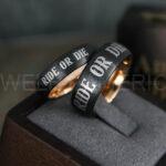 Ride or Die Rings, Ride or Die, Ride or Die Wedding Rings, Ride or Die Wedding Bands, Black Wedding Rings, Black Wedding Bands, Biker Rings - Image 2