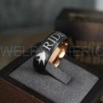 Ride or Die Rings, Ride or Die, Ride or Die Wedding Rings, Ride or Die Wedding Bands, Black Wedding Rings, Black Wedding Bands, Biker Rings - Image 3