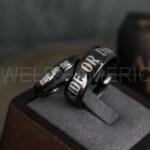Ride or Die Rings, Ride or Die, Ride or Die Wedding Rings, Ride or Die Wedding Bands, Black Wedding Rings, Black Wedding Bands, Biker Rings - Image 2