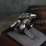 Ride or Die Rings, Ride or Die, Ride or Die Wedding Rings, Ride or Die Wedding Bands, Black Wedding Rings, Black Wedding Bands, Biker Rings