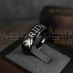Ride or Die Rings, Ride or Die, Ride or Die Wedding Rings, Ride or Die Wedding Bands, Black Wedding Rings, Black Wedding Bands, Biker Rings - Image 4