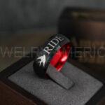 Ride or Die Rings, Ride or Die, Ride or Die Wedding Rings, Ride or Die Wedding Bands, Black Wedding Rings, Black Wedding Bands, Biker Rings - Image 5