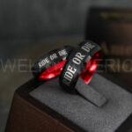 Ride or Die Rings, Ride or Die, Ride or Die Wedding Rings, Ride or Die Wedding Bands, Black Wedding Rings, Black Wedding Bands, Biker Rings