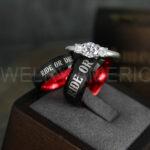 Ride or Die Rings, Ride or Die, Ride or Die Wedding Rings, Ride or Die Wedding Bands, Black Wedding Rings, Black Wedding Bands, Biker Rings