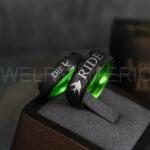 Ride or Die Rings, Ride or Die, Ride or Die Wedding Rings, Ride or Die Wedding Bands, Black Wedding Rings, Black Wedding Bands, Biker Rings - Image 3