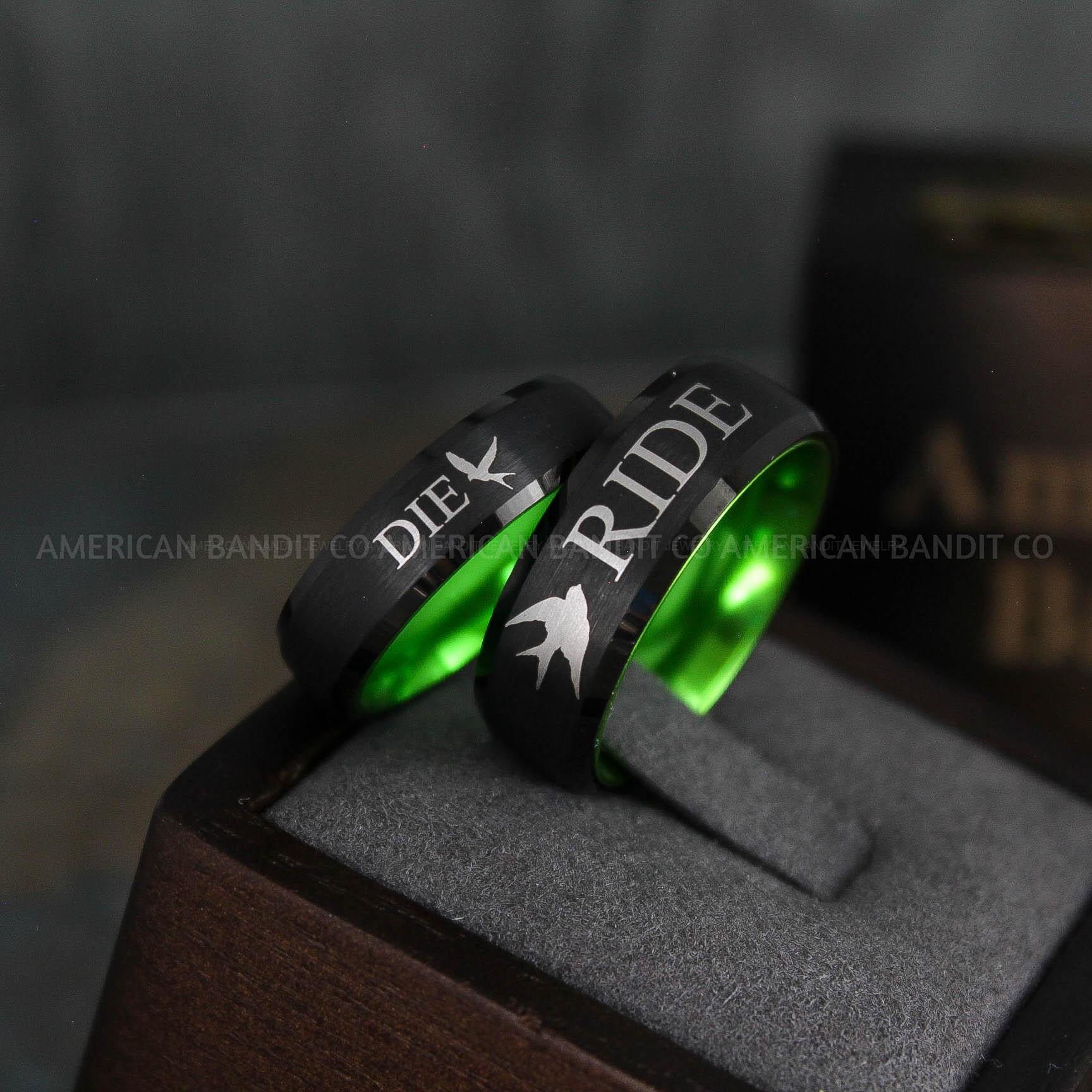 IMG_5040 Ride or Die Rings, Ride or Die, Ride or Die Wedding Rings, Ride or Die Wedding Bands, Black Wedding Rings, Black Wedding Bands, Biker Rings - Image 1