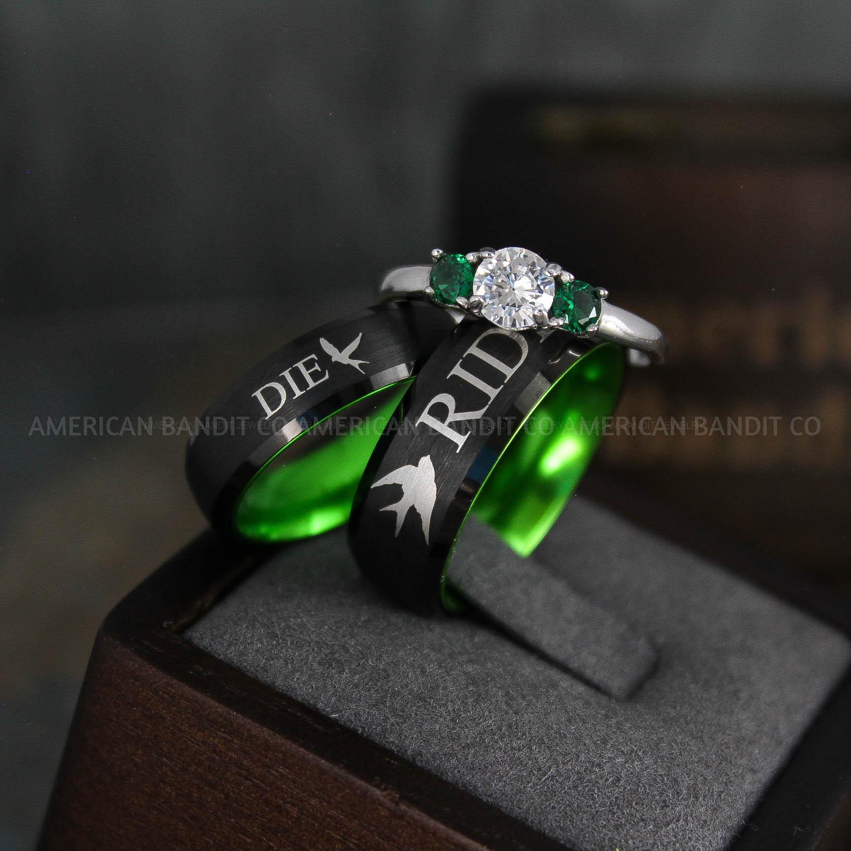 IMG_5042 Ride or Die Rings, Ride or Die, Ride or Die Wedding Rings, Ride or Die Wedding Bands, Black Wedding Rings, Black Wedding Bands, Biker Rings - Image 1