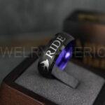 Ride or Die Rings, Ride or Die, Ride or Die Wedding Rings, Ride or Die Wedding Bands, Black Wedding Rings, Black Wedding Bands, Biker Rings - Image 2