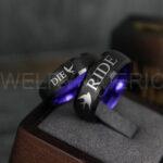 Ride or Die Rings, Ride or Die, Ride or Die Wedding Rings, Ride or Die Wedding Bands, Black Wedding Rings, Black Wedding Bands, Biker Rings