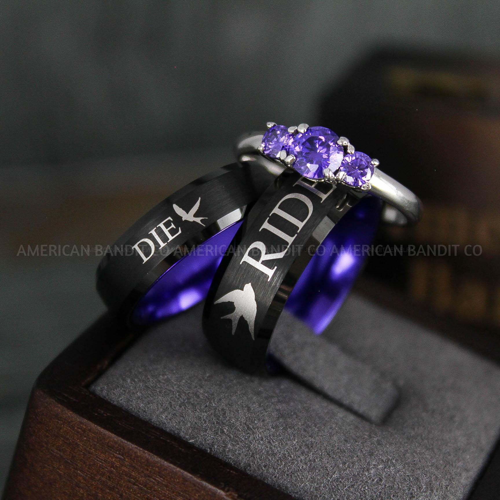 IMG_5050 Ride or Die Rings, Ride or Die, Ride or Die Wedding Rings, Ride or Die Wedding Bands, Black Wedding Rings, Black Wedding Bands, Biker Rings - Image 1
