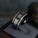 Ride or Die Rings, Ride or Die, Ride or Die Wedding Rings, Ride or Die Wedding Bands, Black Wedding Rings, Black Wedding Bands, Biker Rings - Image 3