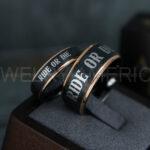 Ride or Die Rings, Ride or Die, Ride or Die Wedding Rings, Ride or Die Wedding Bands, Black Wedding Rings, Black Wedding Bands, Biker Rings - Image 2