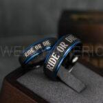 Ride or Die Rings, Ride or Die, Ride or Die Wedding Rings, Ride or Die Wedding Bands, Black Wedding Rings, Black Wedding Bands, Biker Rings - Image 2
