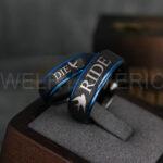 Ride or Die Rings, Ride or Die, Ride or Die Wedding Rings, Ride or Die Wedding Bands, Black Wedding Rings, Black Wedding Bands, Biker Rings