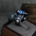 Ride or Die Rings, Ride or Die, Ride or Die Wedding Rings, Ride or Die Wedding Bands, Black Wedding Rings, Black Wedding Bands, Biker Rings