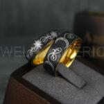 Sun and Moon Rings, Sun and Moon Wedding Rings, Sun and Moon Wedding Bands, Sun and Moon Jewelry, Couple Rings, Matching Couple Rings
