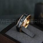 Simply Meant To Be Ring, Black Wedding Band, Black Wedding Ring, Rose Gold Wedding Band