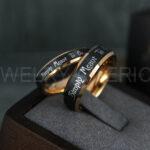 Simply Meant To Be Rings, Black Wedding Bands, Black Wedding Rings, Couple Rings, Couple Jewelry, His and Her Rings, Matching Rings Couple Wedding Ring Couple Jewelry