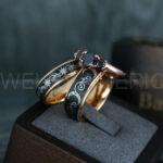 Sun and Moon Rings, Sun and Moon Wedding Rings, Sun and Moon Wedding Bands, Sun and Moon Jewelry, Couple Rings, Matching Couple Rings