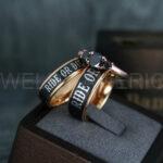 Ride or Die Rings, Ride or Die, Ride or Die Wedding Rings, Ride or Die Wedding Bands, Black Wedding Rings, Black Wedding Bands, Biker Rings